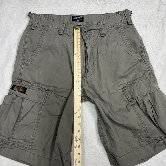 VTG Ralph Lauren Polo Jeans Co. Military Green Cargo Shorts Men's Size 32 - Picture 5 of 8